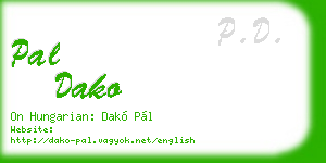 pal dako business card