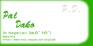 pal dako business card